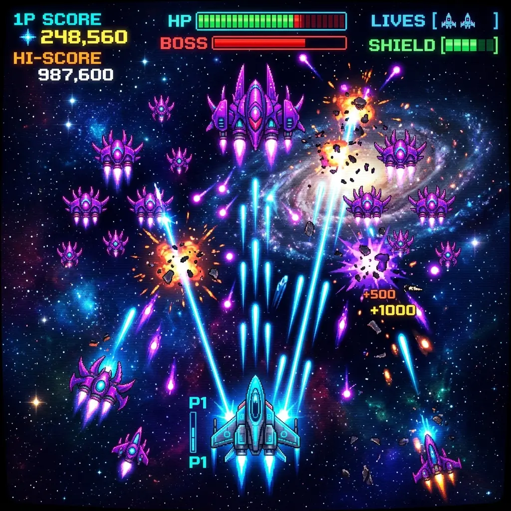 Cyber Shooter - Custom Arcade Game Concept Showcase
